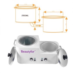 Incălzitor de ceară dublu pentru cutii de 2,5 litri x 2