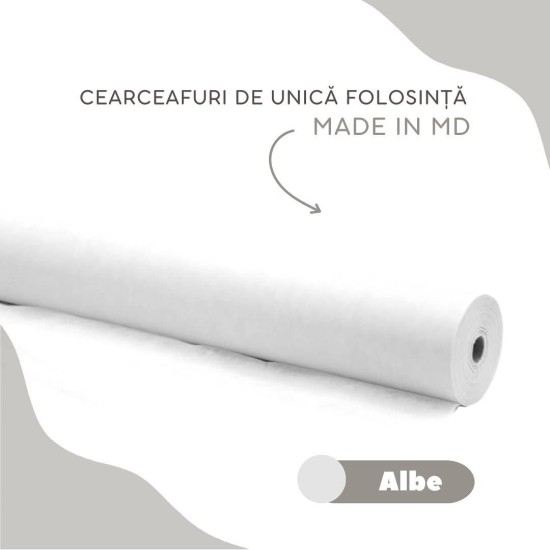 Cerceafuri de unica folosinta spanbond 17 gr 200x80 (100buc)