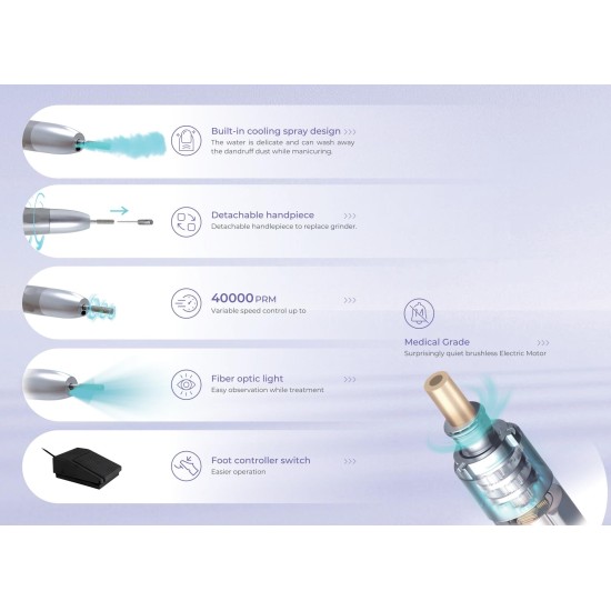 Aparat de pedichiura Silverfox® N-02 – Freza profesionala pentru pedichiura Aparat de pedichiura Silverfox® N-02 – Freza profesionala pentru pedichiura