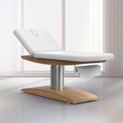 Canapea electrică pentru masaj și cosmetologie pe bază de lemn 2262 albă