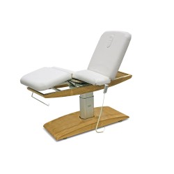 Canapea electrică pentru masaj și cosmetologie pe bază de lemn 2262A albă