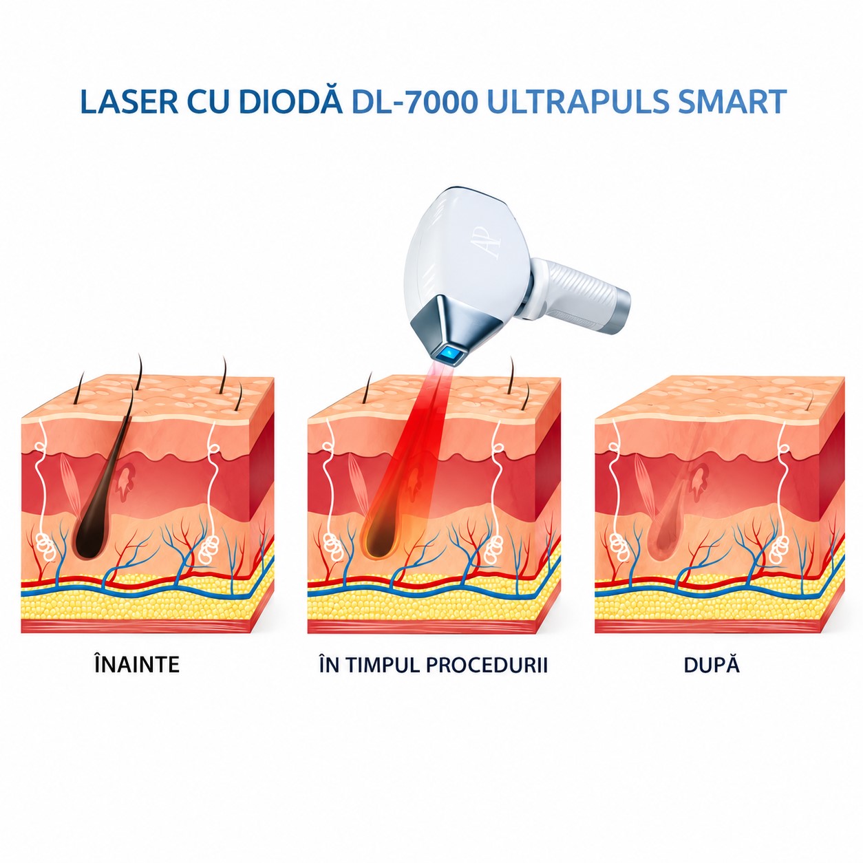 Laser cu diodă pentru epilare UltraPuls DL-7000 Smart