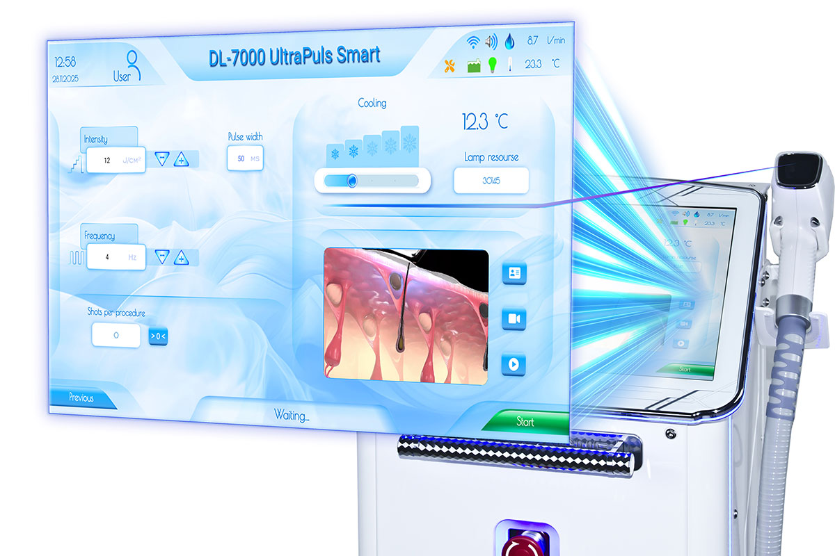 Laser cu diodă pentru epilare UltraPuls DL-7000 Smart